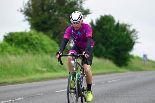 Harrogate man Simon Gregory, who is training for a epic cycling challenge this summer.