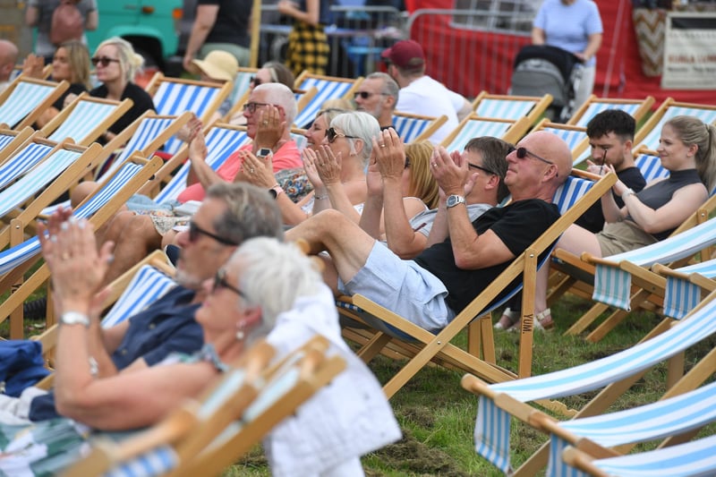 Crowds enjoying the entertainment on offer at the festival