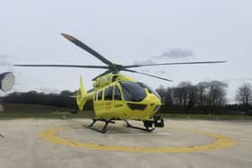 The Yorkshire Air Ambulance unveiled their brand new five-bladed helicopter.