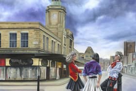 The Look of Love by Claire Baxter - New Romantics gather outside Harrogate's much-missed Old Market Hall in the 1980s. (Picture contributed)