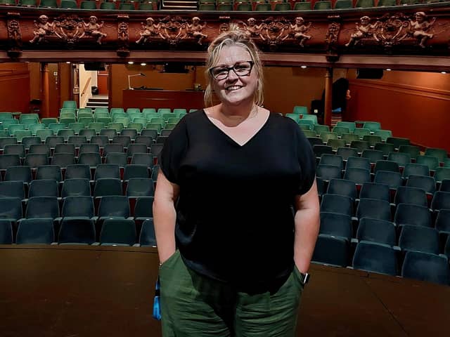 Head of Operations Caroline Lowe, who keeps the whole place ticking over, performing an amazing job of looking after the building on behalf of the theatre trust for the council.