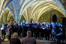 Fisher's Singers performance at Fountains Abbey in October last year