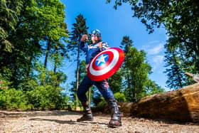 Mal Yeo dressed as Captain America.