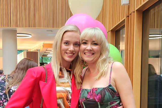 Supporting suicide prevention - From left, Harrogate's Chloe McEwen (Miss Yorkshire) with HelloHope founder Ellie at HelloHope's launch event. (Picture contributed)