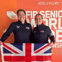Harrogate teacher Sophie Cousins of Ashville College  (left) and Angela Crossley,  representing Team GB in the Padel Federation’s Seniors World Championships in Spain. (Picture contributed)