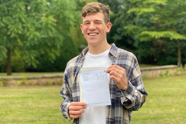 Bertie Wood of Ripon Grammar School has achieved three A*'s and an A in his A-levels