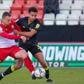 Lewis Richards and his Harrogate Town team-mates suffered a 3-0 defeat on their last visit to Stevenage. Pictures: Matt Kirkham