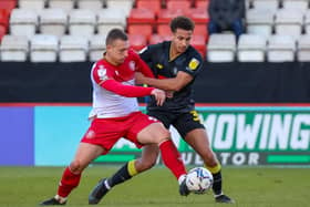 Lewis Richards and his Harrogate Town team-mates suffered a 3-0 defeat on their last visit to Stevenage. Pictures: Matt Kirkham