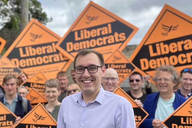Harrogate and Knaresborough Liberal Democrat parliamentary candidate Tom Gordon is predicted to defeat Andrew Jones MP at the General Election. (Picture contributed)