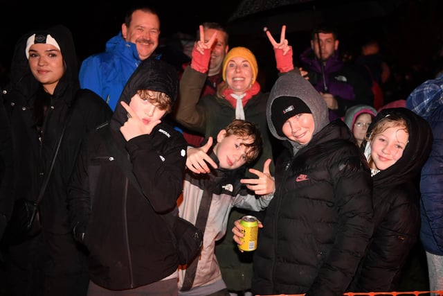 Crowds gathered on the Stray in Harrogate to see the spectacular bonfire and fireworks display