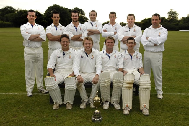 Beckwithshaw cricket team that won the Harrogate and District Evening Cricket League cup in 2007