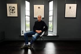 British pop art pioneer Dudley Edwards pictured in 2019 at Harrogate's RedHouse Originals gallery where he has exhibited several times over the years. (Picture Gerard Binks)