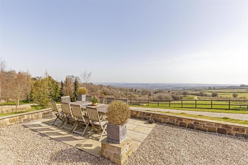 The property enjoys "arguably the most enviable panoramic countryside views across Chesterfield".