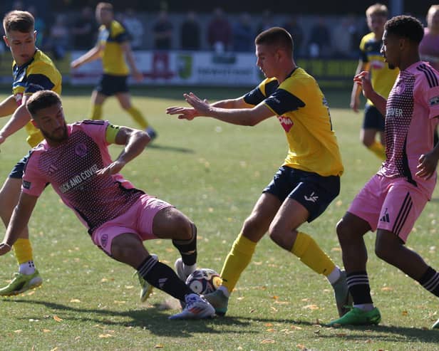 Tadcaster were beaten 3-0 at home by Macclesfield in the FA Cup first qualifying round. Picture: Craig Dinsdale