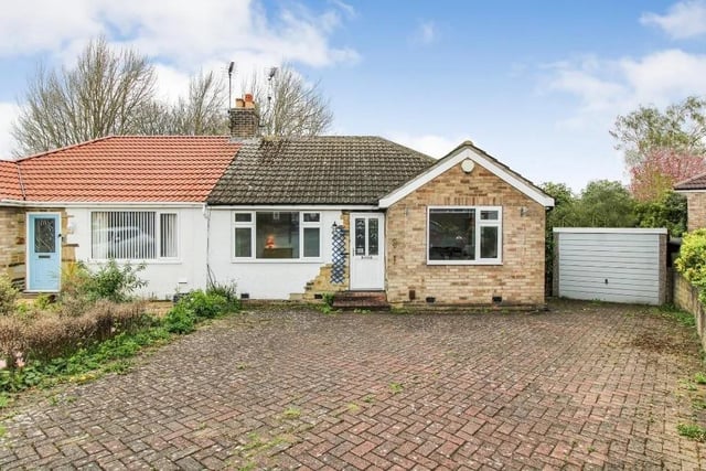 This two bedroom and one bathroom bungalow is for sale with Dacre, Son & Hartley for £300,000