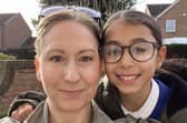 Charlotte Poran (left) will have to apply for a paid place on a bus at a cost of around £800 a year to take her daughter Anya (right) to Boroughbridge High School following North Yorkshire Council's change to its home-to-school transport policy