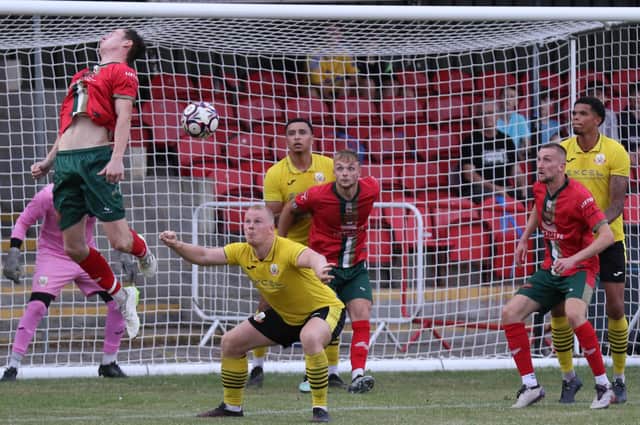 Harrogate Railway played out a 2-2 draw with local rivals Knaresborough Town in their latest pre-season outing. Picture: Craig Dinsdale