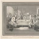 Roderick's Examination at Surgeon's Hall, May 12, 1800. Artist Thomas Rowlandson, Joseph Constantine Stadler. (Photo by Heritage Art/Heritage Images via Getty Images)