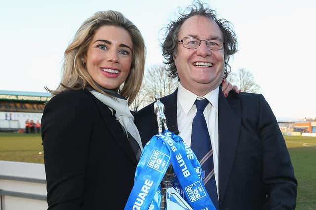 Caroline and John Radford celebrate after Stags win the Blue Square Bet Premier League with victory over Wrexham. It capped a brilliant end to the season for the club with the win at Hereford in the previous match writing itself into club folklore.