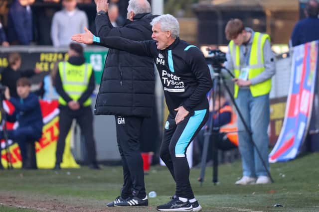 Carlisle United manager Mark Hughes was not a happy man following Saturday's 1-0 defeat at Harrogate Town. Pictures: Matt Kirkham