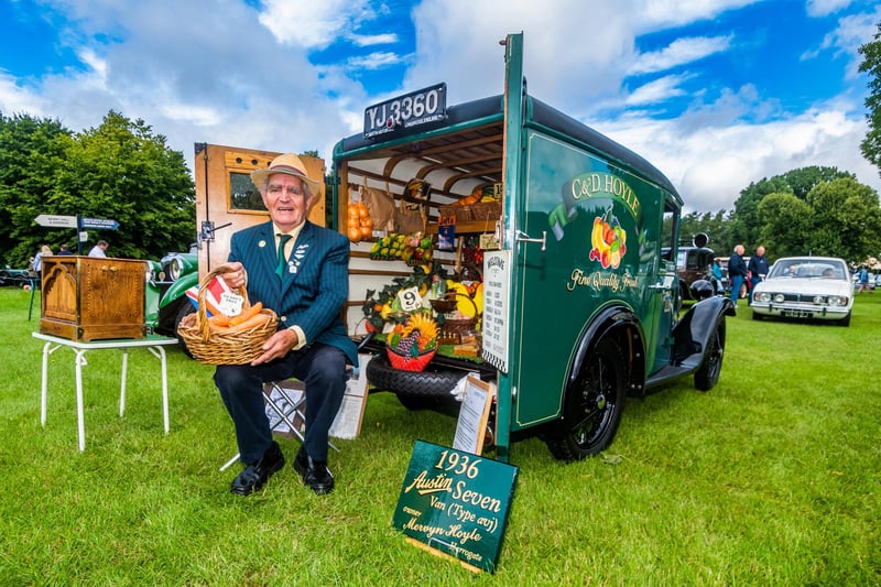 Mervyn Hoyle, 77, of Harrogate, with his 1936 Austin Seven van. Mervyn, has been attending this event for the past 50 years and thousands of other rallies around Yorkshire, raising money for the Marie Curie charity along with his sister Val Sowerby.