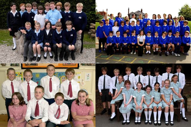 We take a look at 25 photos of primary school leavers from across the Harrogate district over the years
