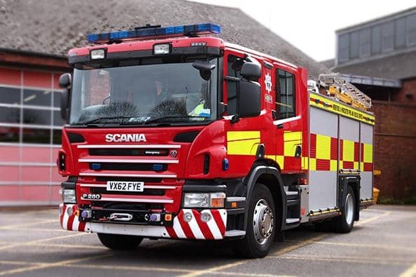 North Yorkshire firefighters have rescued two teenagers after they got stuck on some scaffolding in Ripon
