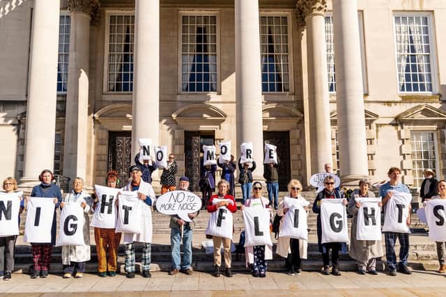 GALBA members protesting against Leeds-Bradford Airport expansion plans