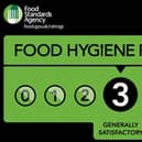 Caffè Nero, a coffee shop in Harrogate, has been handed a new three-out-of-five food hygiene rating by the Food Standards Agency