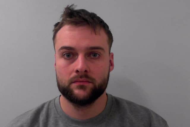 Adam Snowdon has been jailed for biting a police officer following a disturbance in Harrogate town centre