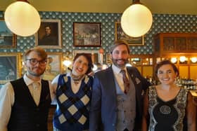 Welcome to Harrogate's newest bar restaurant - Cosy Club general manager Ben Wilson, second from right, is pictured with bar tender Ben Hunter, bar manager Sophie Benson and deputy manager Belisa Prekulaj.