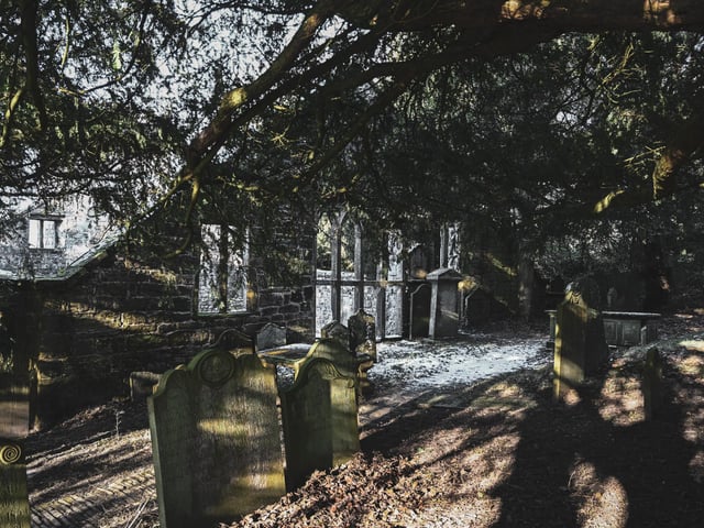 The chapel, captured just after the first snow of 2024, is known for its magical atmosphere, and haunting shadows.
