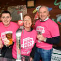 Part of the volunteer team manning a beer stand at this year's Henshaw Beer Fest at Henshaws Arts and Crafts centre in Knaresborough where more than 3,000 drinks were served. (Picture Mike Whorley)
