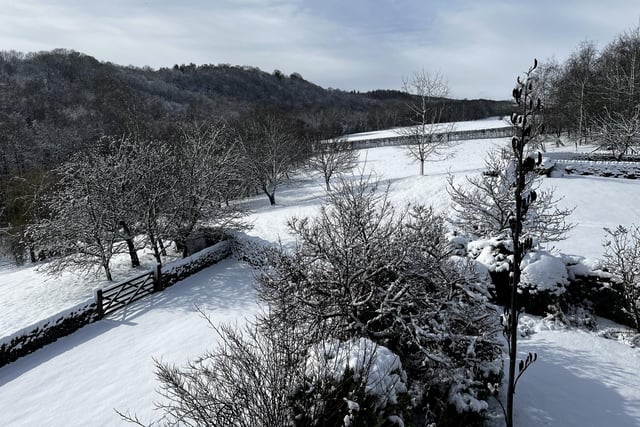 A very snowy morning over Birk Crag in Harrogate