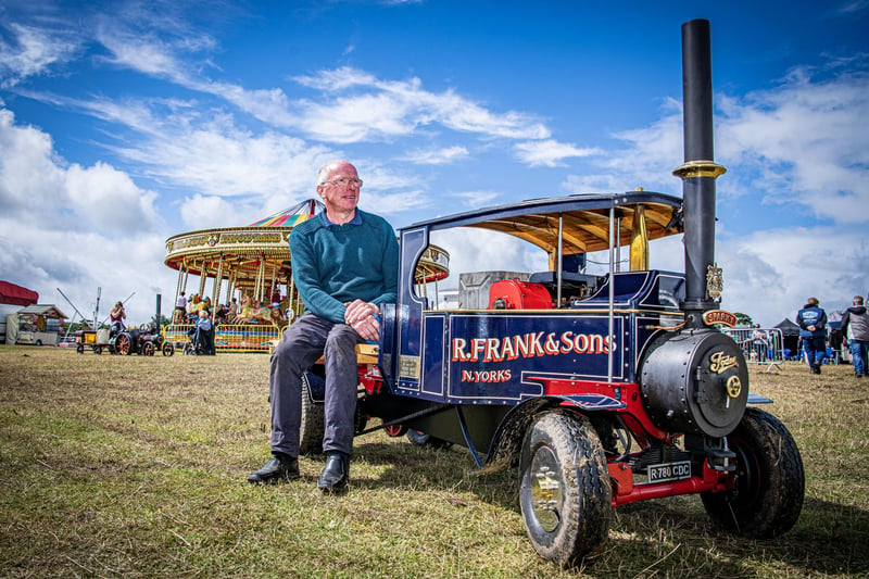 Richard Frank from Stokesley with his  4½”  inch scale Foden steam lorry at Masham Steam Rally