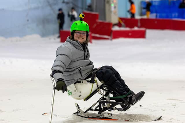 Harrogate's Will Macpherson, 34, says he hopes setting a new world record in skiing will help inspire other people living with disabilities. (Picture contributed/Cameron Hall)