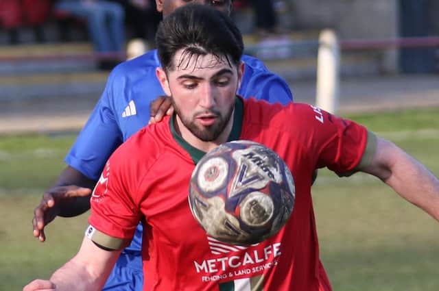 Sam Clothier scored his 13th goal of the season during Harrogate Railway's 3-1 win at Nostell Miners Welfare. Picture: Craig Dinsdale