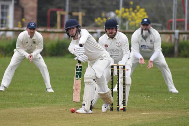 James Wood batting for Goldsborough CC during their Theakston Nidderdale League Division One win over Kirk Deighton. Pictures: Gerard Binks