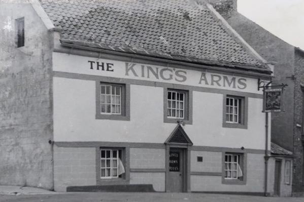 The Kings Arms was at the bottom of Bedern Bank, facing the roundabout. The image is believed to have been taken during the 1940's.