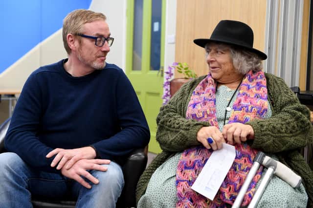 Miriam Margolyes has paid a very special visit to the Harrogate Homeless Project while on her current book tour