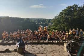 Marking 40th anniversary of Harrogate club - Nidd Valley Road Runners members gathering for a “snowball” run of 40 miles in Knaresborough. (Picture contributed)