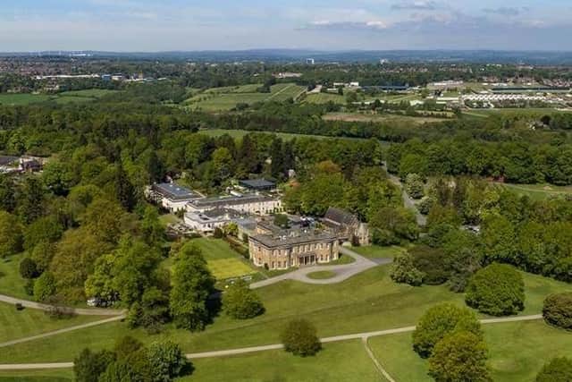 Luxury hotel and spa in magnificent Harrogate - Rudding Park from the air.