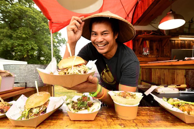Lon Somboon with a selection of Pan Asian dishes at the Little Somboon Box stall