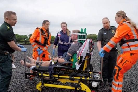 Joe Billingham, 34, from Harrogate, will feature in Yorkshire Air 999 tonight on TV after a serious accident. (Picture contributed)