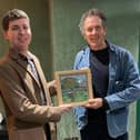 Pateley Bridge environmental artist James Owen Thomas meets Monty Don at Harrogate Convention Centre.