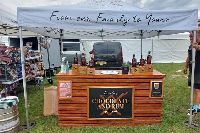 Chocolate and Rum stall at the festival.