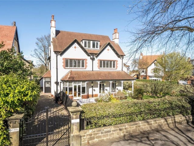A front view of the six-bedroom, detached Harrogate home that's for sale with a price tag of £1.85m.