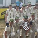 Nidderdale Under-12s show off the silverware they received after being crowned county champions. Picture: Submitted