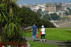 Another warm September day on the Soutrh Cliff of Scarborough.
Photographed for the Yorkshire Post by Jonathan Gawthorpe.
5th September 2023.