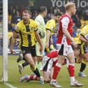 Harrogate Town beat Fleetwood 3-1 last time out at home, and have been in excellent form at Wetherby Road in recent months. Pictures: Paul Thompson/ProSportsImages